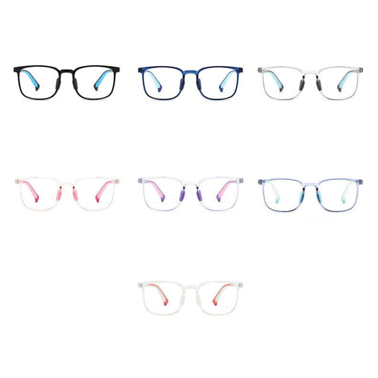 Okulary dla dzieci zerówki do komputera z filtrem Blue Light 25169B szare transparentne