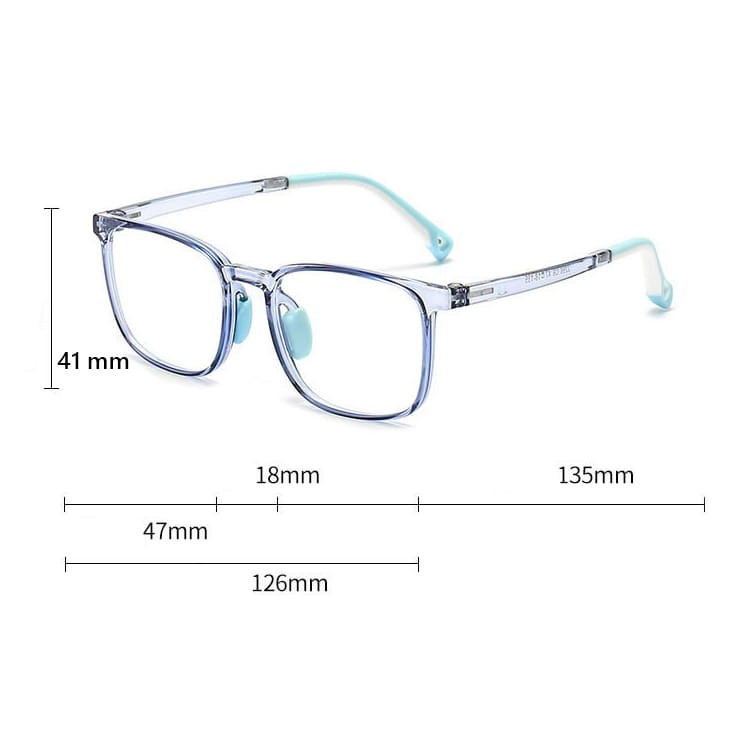 Okulary dla dzieci zerówki do komputera z filtrem Blue Light 25169B szare transparentne