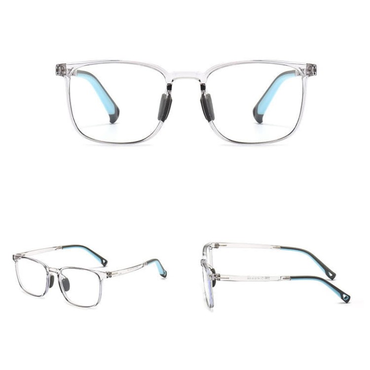 Okulary dla dzieci zerówki do komputera z filtrem Blue Light 25169B szare transparentne