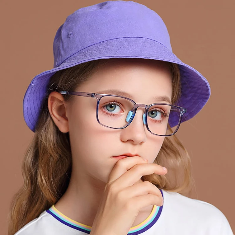 Okulary dla dzieci zerówki do komputera z filtrem Blue Light 25169D transparentny fiolet
