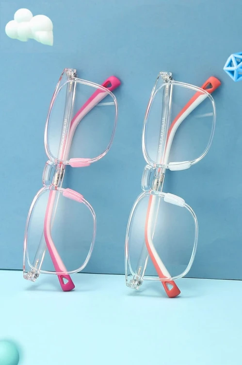 Okulary dla dzieci zerówki do komputera z filtrem Blue Light 25169D transparentny fiolet