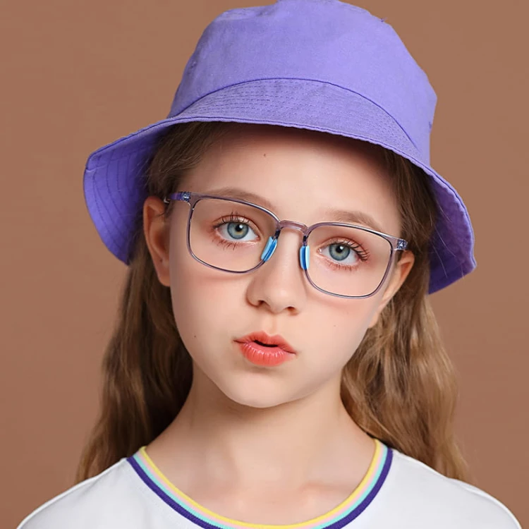 Okulary dla dzieci zerówki do komputera z filtrem Blue Light 25169D transparentny fiolet