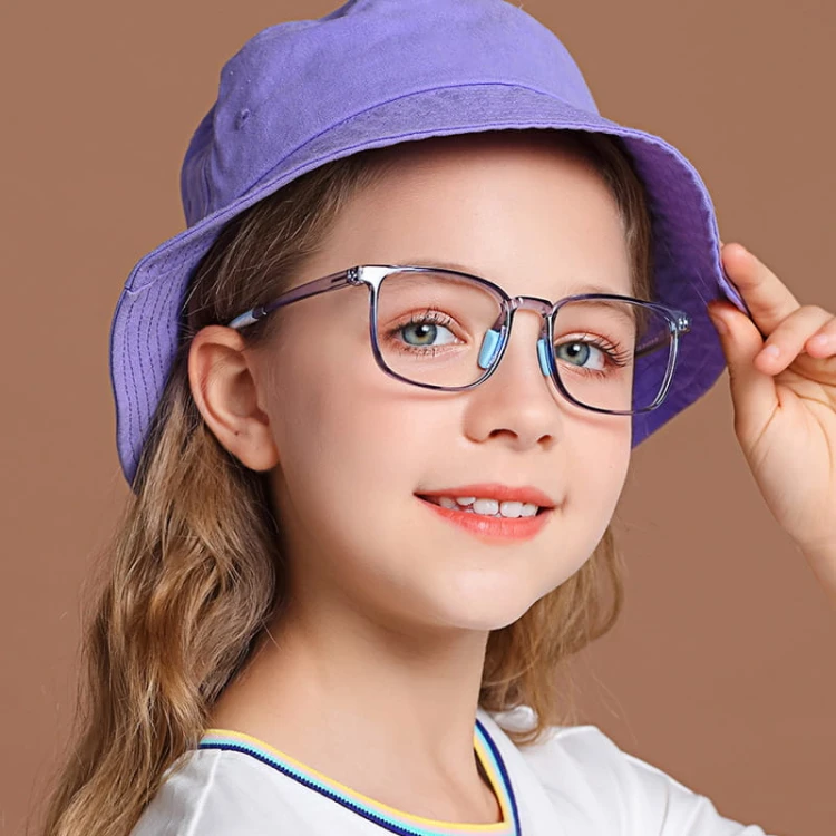 Okulary dla dzieci zerówki do komputera z filtrem Blue Light 25169D transparentny fiolet