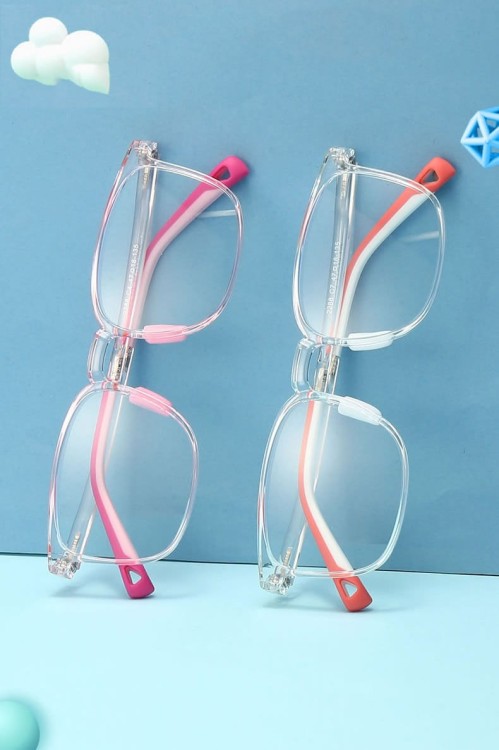 Okulary dla dzieci zerówki do komputera z filtrem Blue Light 25169E transparentny błękit