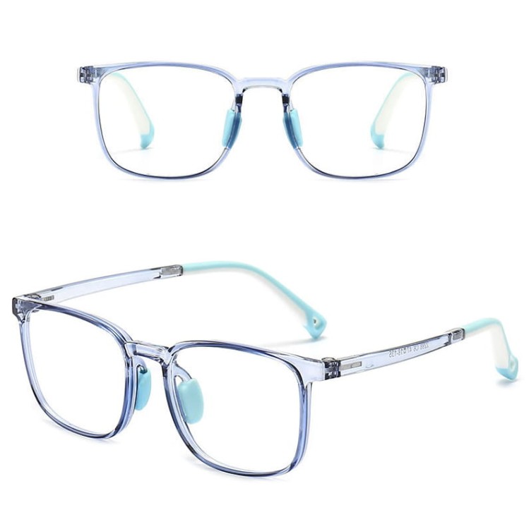 Okulary dla dzieci zerówki do komputera z filtrem Blue Light 25169E transparentny błękit