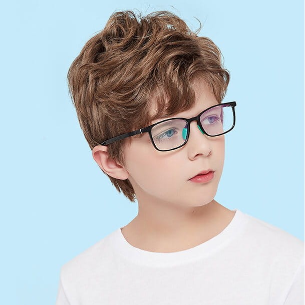 Okulary dla dzieci z uchwytami za uszy zerówki do komputera z filtrem Blue Light 25166D różowy