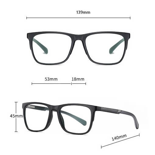 Męskie okulary zerówki z filtrem Blue Light i Antyrefleks do komputera 25170A granat/czerwony