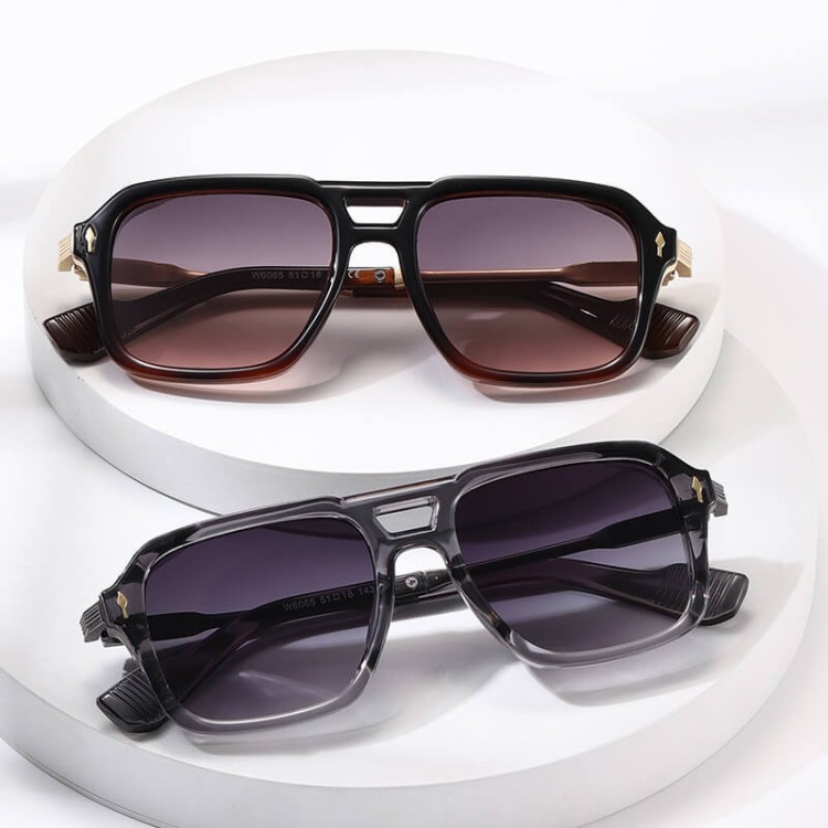 Okulary przeciwsłoneczne pilotki z filtrem UV400 - ST-MAX9B czarny/srebrny