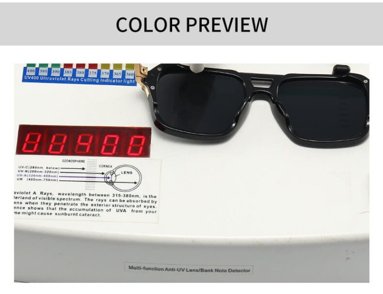 Okulary przeciwsłoneczne pilotki z filtrem UV400 - ST-MAX9B czarny/srebrny