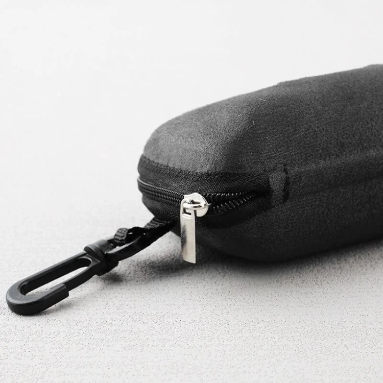 Etui na okulary na zamek ET-121A czerwone zamszowe