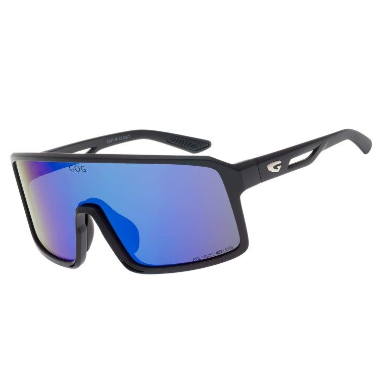 Sportowe okulary przeciwsłoneczne z polaryzacją GOG E517-1P czarny/niebieski