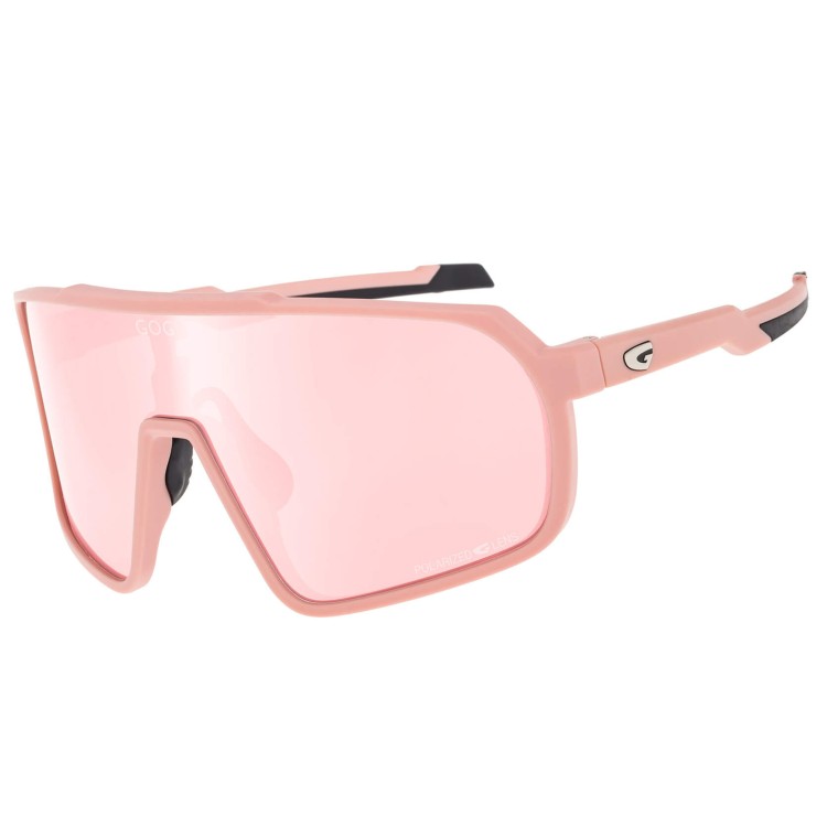 Duże Sportowe okulary przeciwsłoneczne z polaryzacją GOG E535-2P różowe