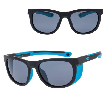 Dziecięce gumowe okulary przeciwsłoneczne polaryzacyjne GOG E980-1P czarny/niebieski