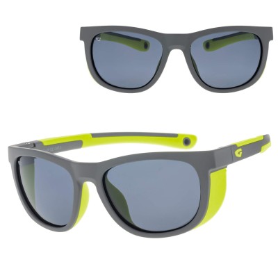 Dziecięce gumowe okulary przeciwsłoneczne polaryzacyjne GOG E980-2P szary/żółty