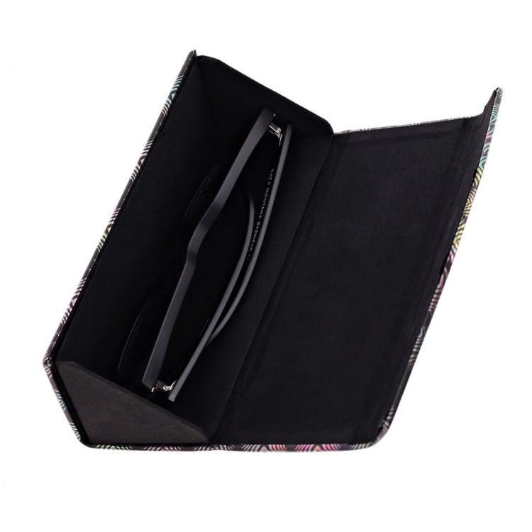 Etui na okulary składane w trójkąt ET-133D pudrowe