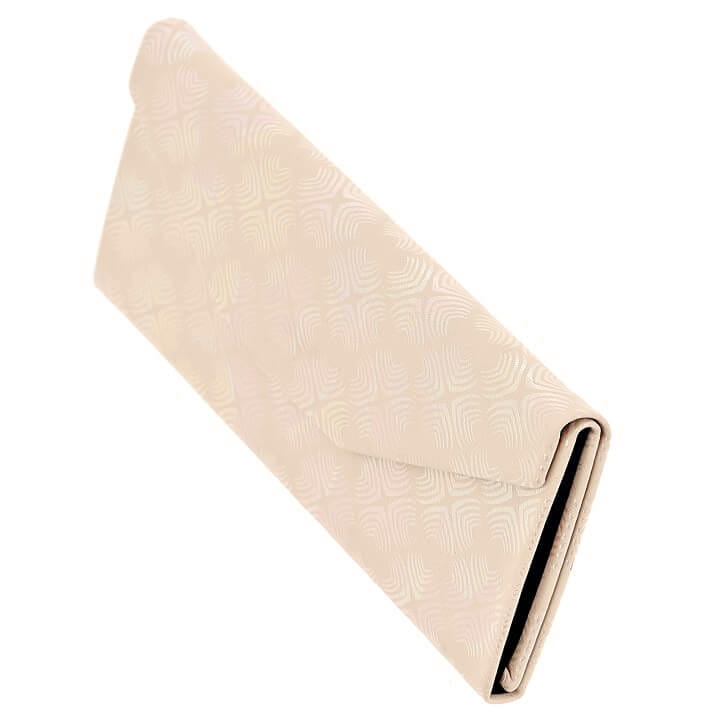 Etui na okulary składane w trójkąt ET-133E kremowe