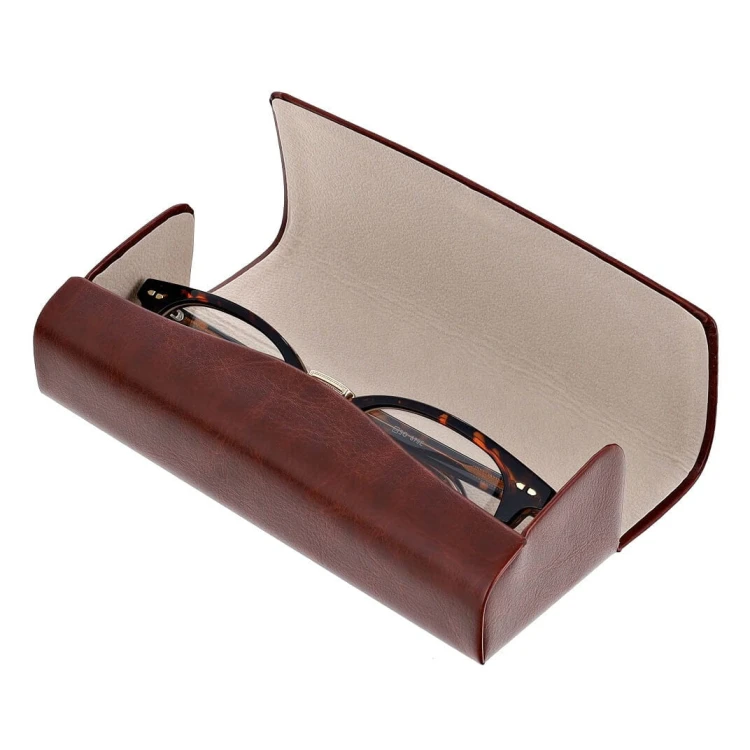 Etui okularowe na magnes ET-126B brązowe