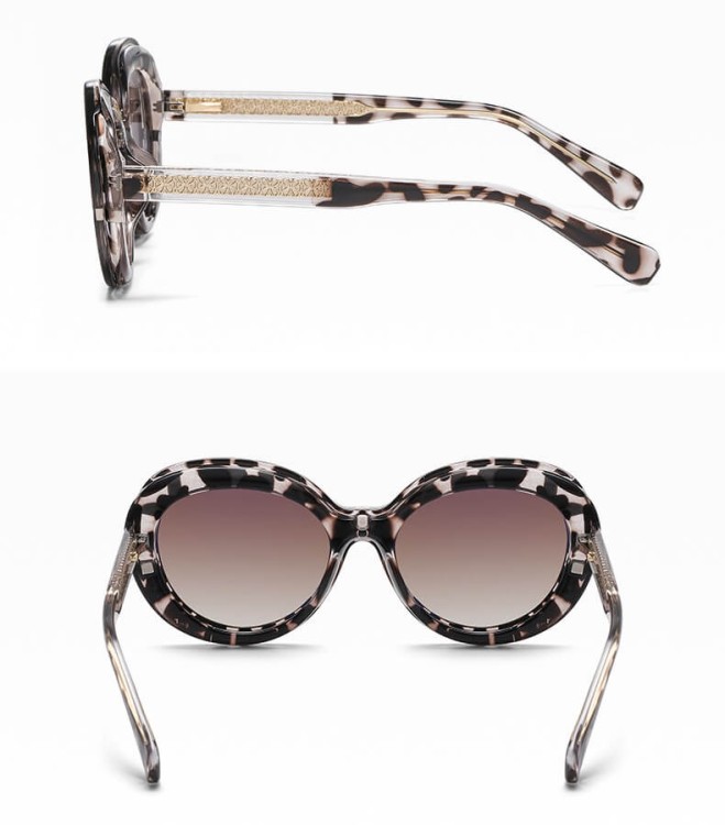 2w1 Okulary damskie do komputera + nakładka przeciwsłoneczna na magnes Clip-On 25174D panterkowe