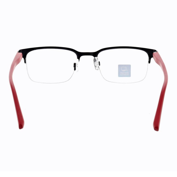 Męskie okulary +2.75 do czytania i komputera Blue Light+Antyrefleks STL281 czarny/czerwony