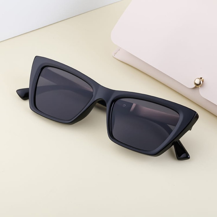 Damskie okulary przeciwsłoneczne kocie z filtrem UV400 ST-MAX10 czarny