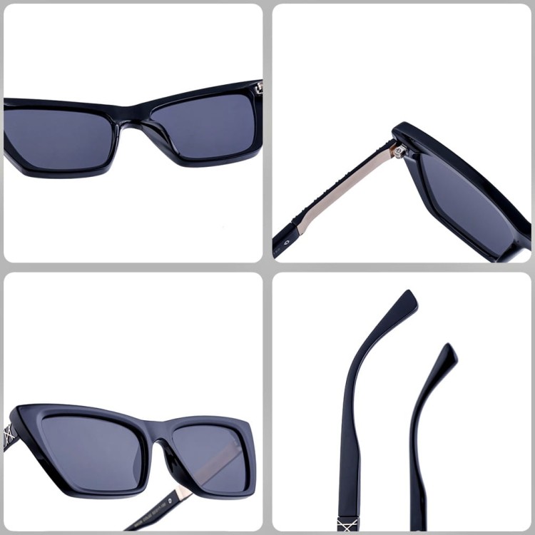 Damskie okulary przeciwsłoneczne kocie z filtrem UV400 ST-MAX10C beż/róż