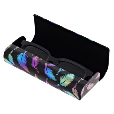 Etui okularowe na magnes holograficzne pióra ET-130 Czarne