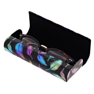 Etui okularowe na magnes holograficzne pióra ET-130 Czarne