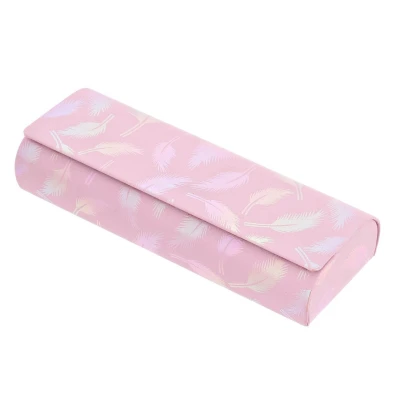 Etui okularowe na magnes holograficzne pióra ET-130A Jasny Róż