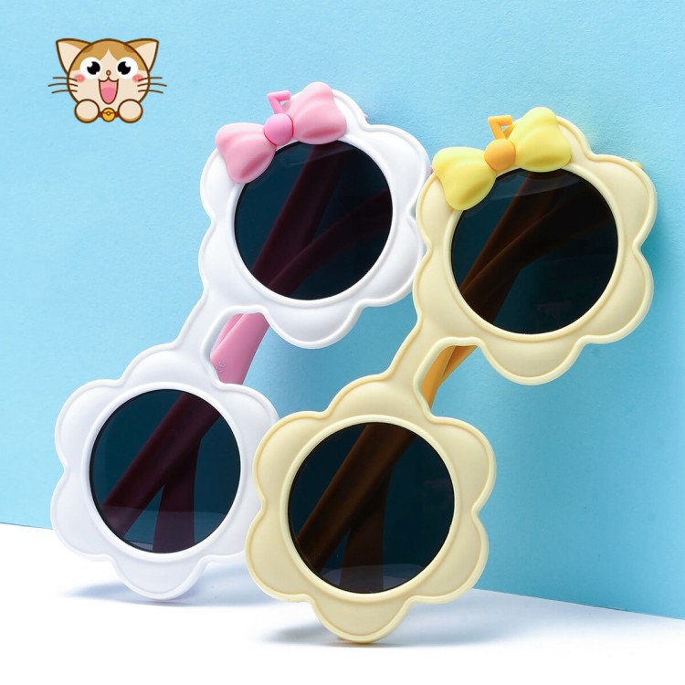 Dziecięce 2-4 lata gumowe okulary przeciwsłoneczne polaryzacyjne POL-JR-55A żółte