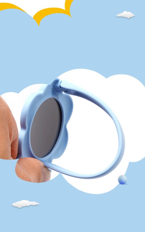 Dziecięce 2-4 lata gumowe okulary przeciwsłoneczne polaryzacyjne POL-JR-55A żółte