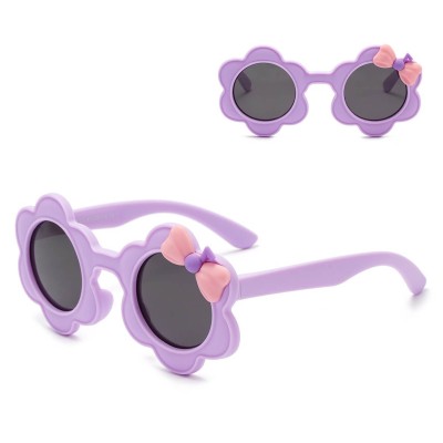 Dziecięce 2-4 lata gumowe okulary przeciwsłoneczne polaryzacyjne POL-JR-55C fiolet
