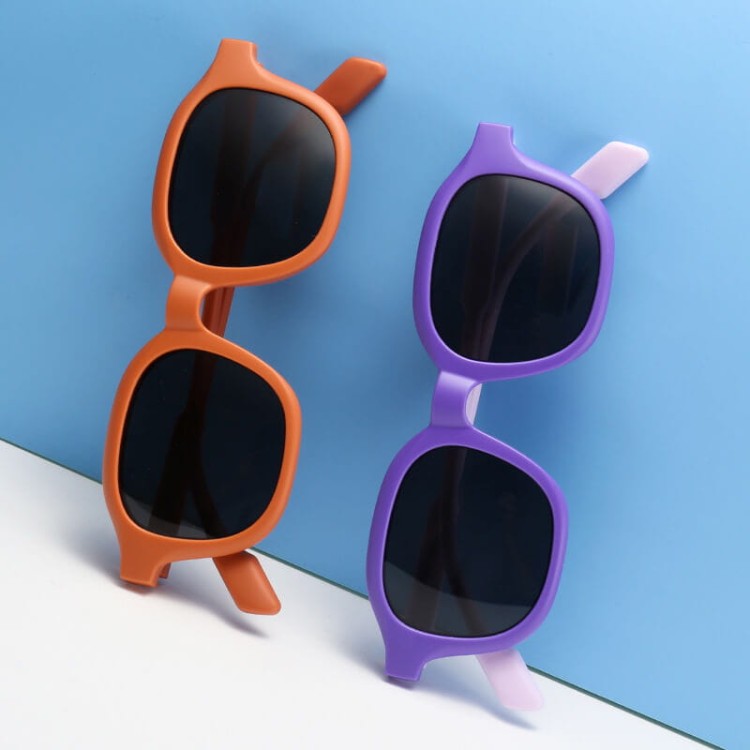 Dziecięce 4-7 lat gumowe okulary przeciwsłoneczne polaryzacyjne POL-JR-56E krem/oliwka