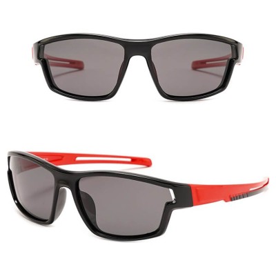 Dziecięce 5-9 lat gumowe okulary przeciwsłoneczne polaryzacyjne POL-JR-62A czarny/czerwony