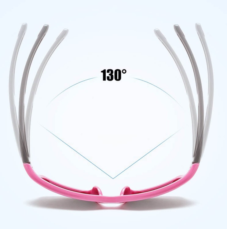 Dziecięce 5-9 lat gumowe okulary przeciwsłoneczne polaryzacyjne POL-JR-62E biały/czarny