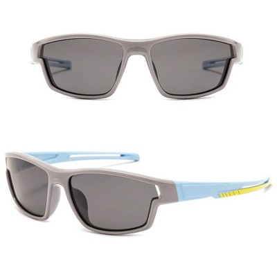 Dziecięce 5-9 lat gumowe okulary przeciwsłoneczne polaryzacyjne POL-JR-62F szary/błękit