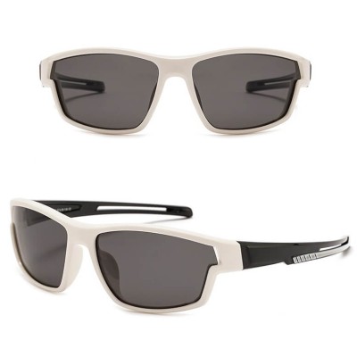 Dziecięce 5-9 lat gumowe okulary przeciwsłoneczne polaryzacyjne POL-JR-62E biały/czarny