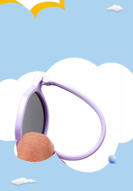 Dziecięce 5-8 lat gumowe okulary przeciwsłoneczne polaryzacyjne POL-JR-58C pistacjowe