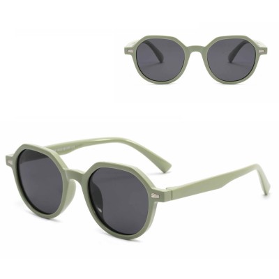 Dziecięce 5-8 lat gumowe okulary przeciwsłoneczne polaryzacyjne POL-JR-58C pistacjowe