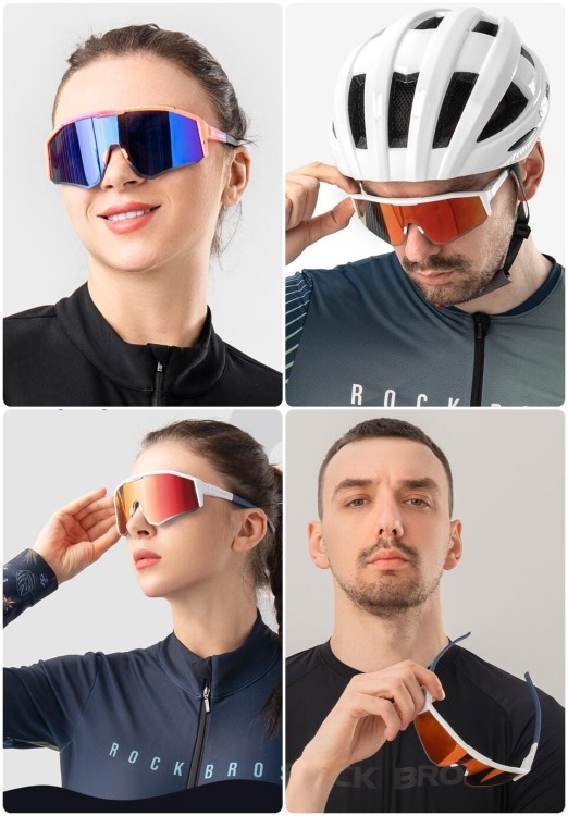 Okulary rowerowe przeciwsłoneczne z polaryzacją ROCKBROS SP297-WHITE ze skazą