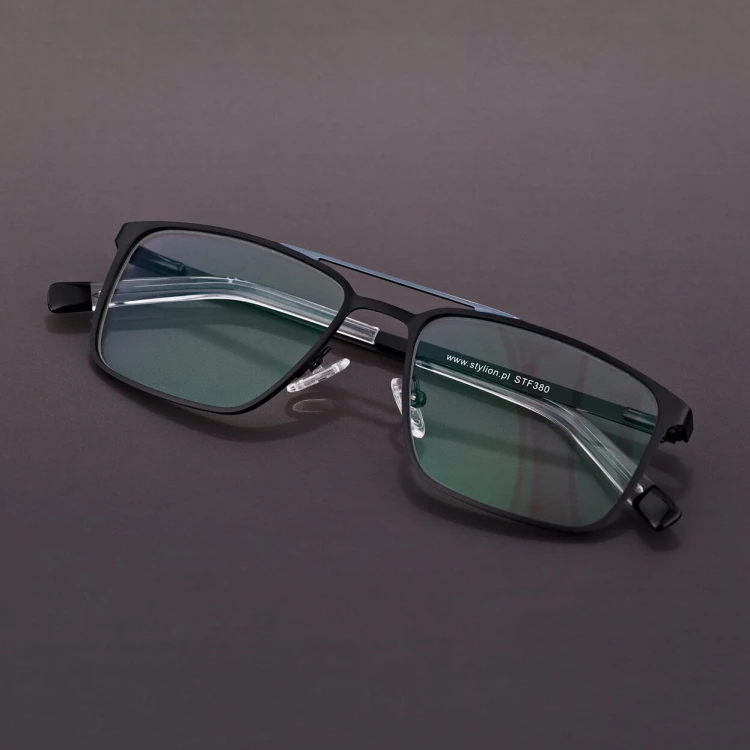 Męskie okulary Fotochromowe PREMIUM +1.50 do czytania z antyrefleksem STF380