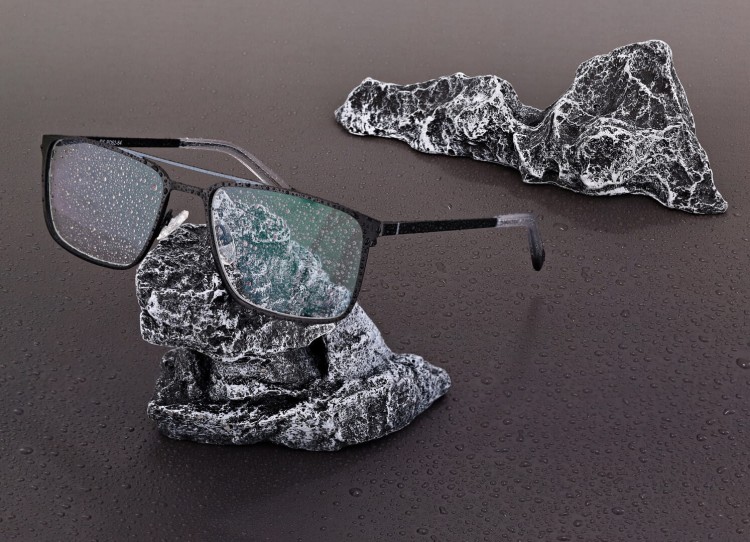 Męskie okulary Fotochromowe PREMIUM +2.00 do czytania z antyrefleksem STF380