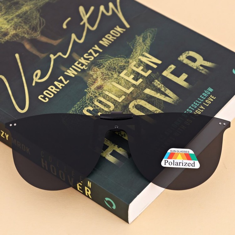 Nakładki przeciwsłoneczne polaryzacyjne na okulary korekcyjne NA-182 czarne