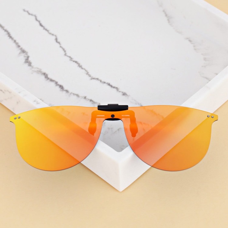 Nakładki przeciwsłoneczne polaryzacyjne na okulary korekcyjne NA-182C pomarańczowe