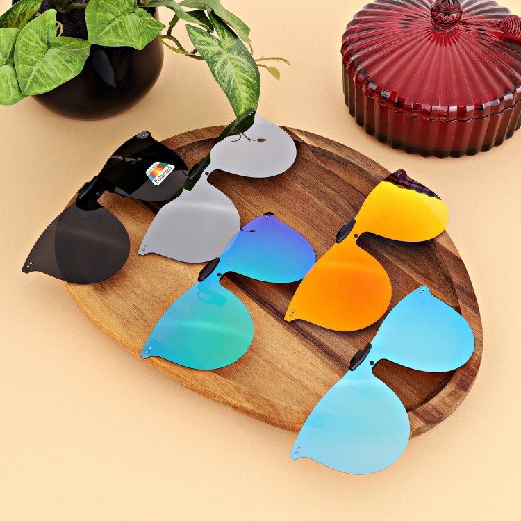 Nakładki przeciwsłoneczne polaryzacyjne na okulary korekcyjne NA-182D niebieskie