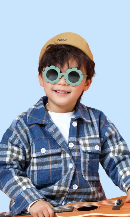 Dziecięce 2-4 lata gumowe okulary przeciwsłoneczne polaryzacyjne POL-JR-64A różowe