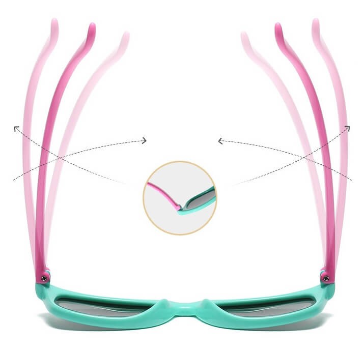 Dziecięce 5-9 lat gumowe okulary przeciwsłoneczne polaryzacyjne POL-JR-57B red/white