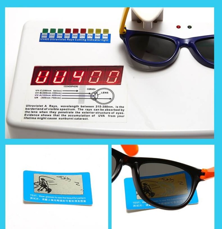 Dziecięce 5-9 lat gumowe okulary przeciwsłoneczne polaryzacyjne POL-JR-57B red/white