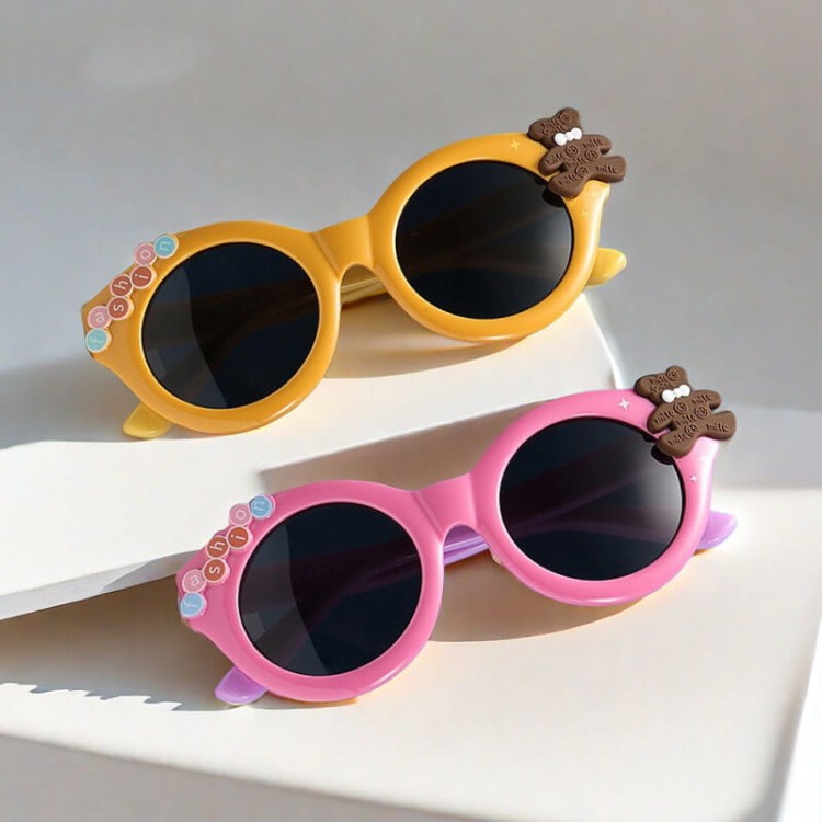 Dziecięce 3-6 lat gumowe okulary przeciwsłoneczne polaryzacyjne POL-JR-68A niebieskie