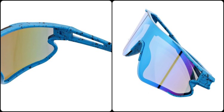 Dziecięce 8-13 lat sportowe okulary przeciwsłoneczne SVMK-20E czarny/pomarańcz