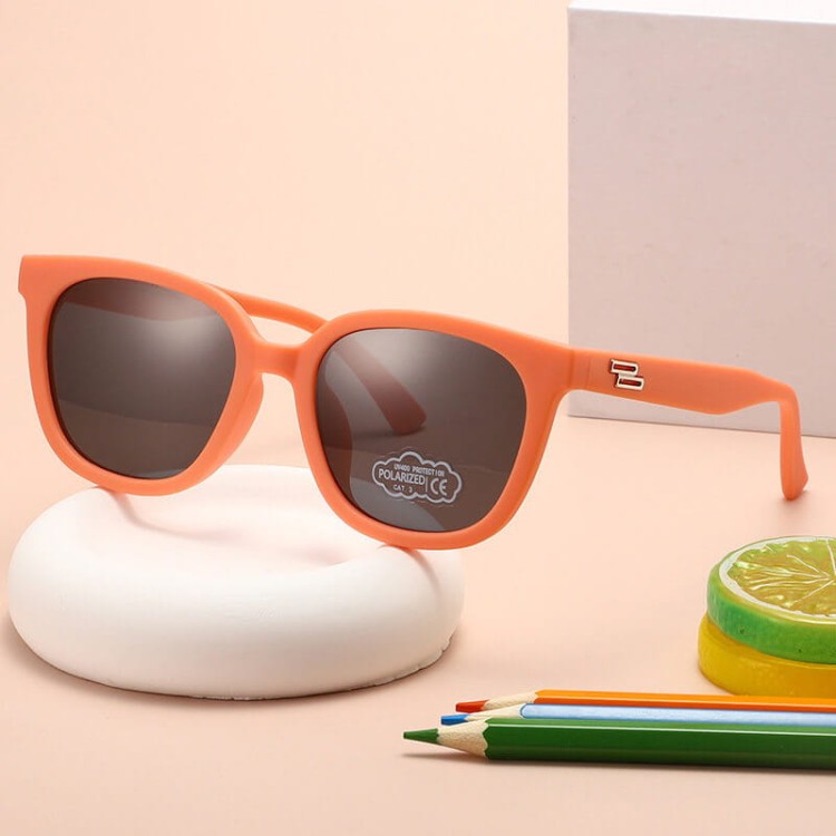 Dziecięce 5-9 lat gumowe okulary przeciwsłoneczne polaryzacyjne POL-JR-66A niebieskie